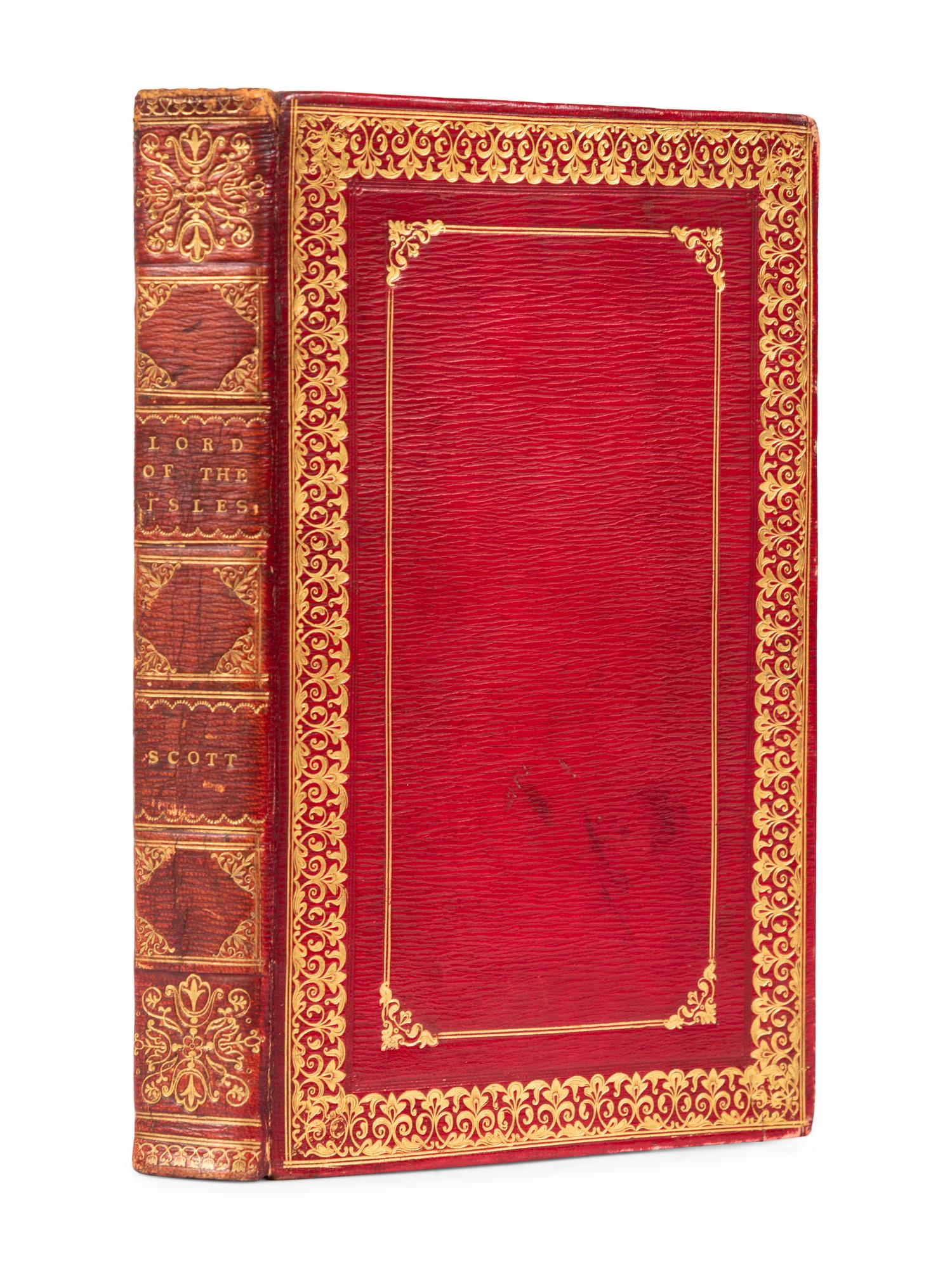 [FORE-EDGE PAINTING] -- SCOTT, Walter, Sir (1771-1832). The Lord of the Isles; a Poem . Edinburgh: James Ballantyne and Co. for Archibald Constable and Company and Longman, Hurst, Rees, Orme, and Brown, 1815.