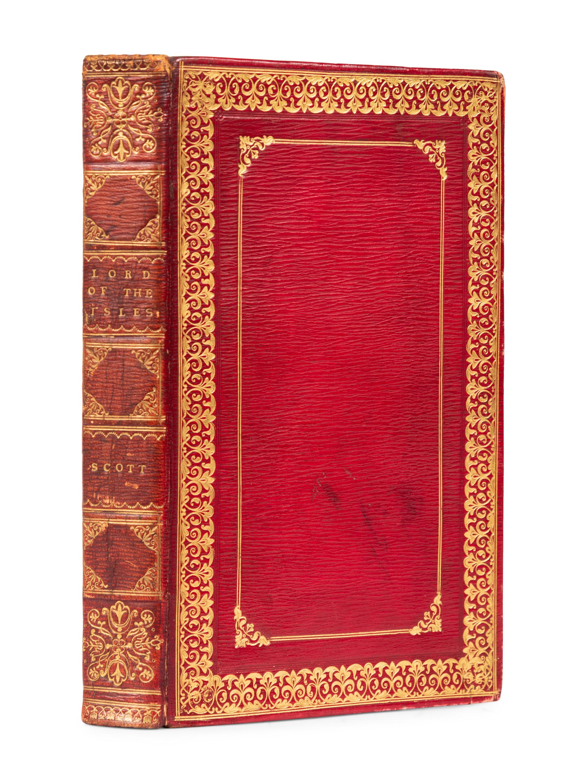 [FORE-EDGE PAINTING] -- SCOTT, Walter, Sir (1771-1832). The Lord of the Isles; a Poem . Edinburgh: James Ballantyne and Co. for Archibald Constable and Company and Longman, Hurst, Rees, Orme, and Brown, 1815.