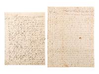 [WESTERN AMERICANA - NATIVE AMERICANS]. A group of 8 letters written by Stuart W. Case (1819-1879), most from Fayetteville, Arkansas, describing the Cherokee and forced emigration on the "Trail of Tears." Ca 1838-1840.