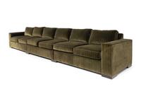 A Custom Velvet Sectional Sofa in the Manner of Jean-Michel Frank