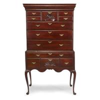 Queen Anne maple high chest Connecticut, 18th century