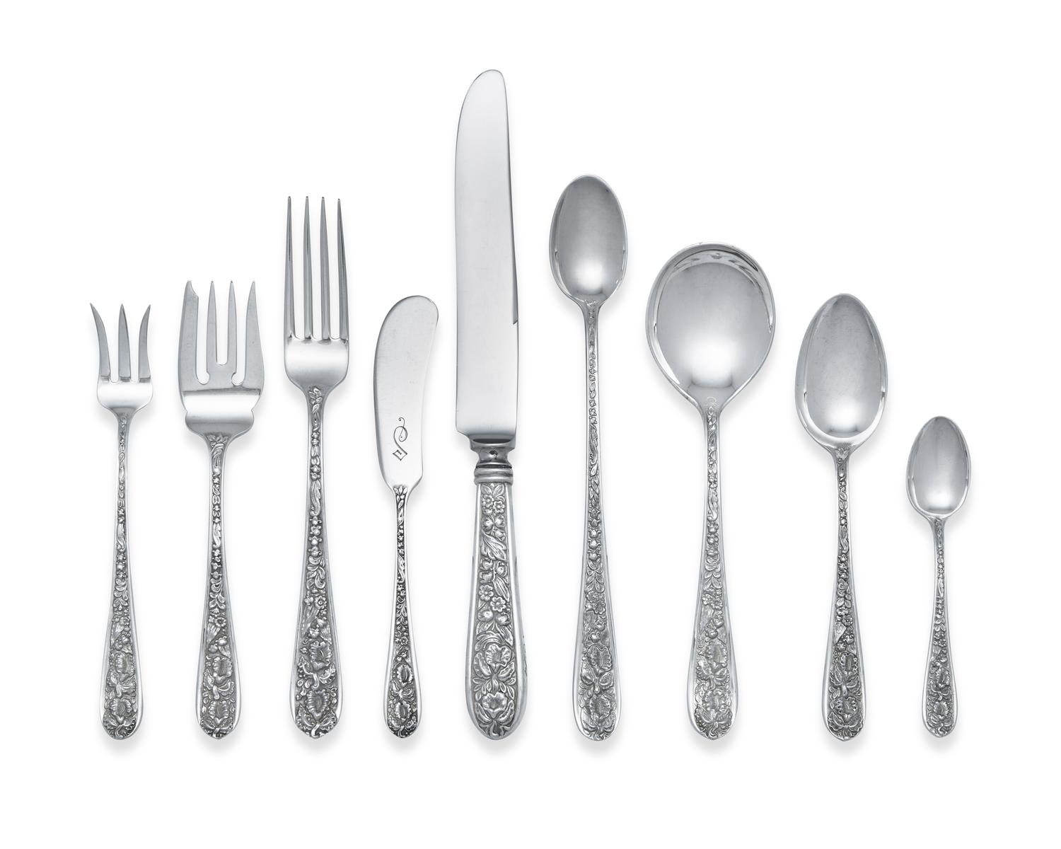An American Silver Flatware Service
