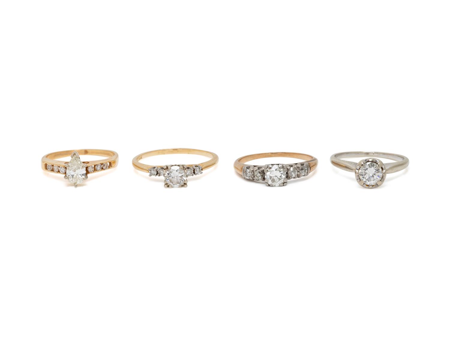 COLLECTION OF DIAMOND RINGS