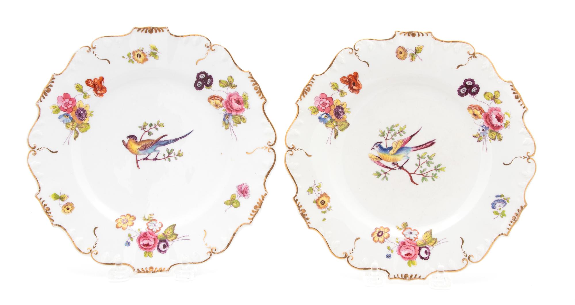 A Set of Six English Porcelain Plates