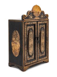A Chinese Export Lacquered Table Cabinet