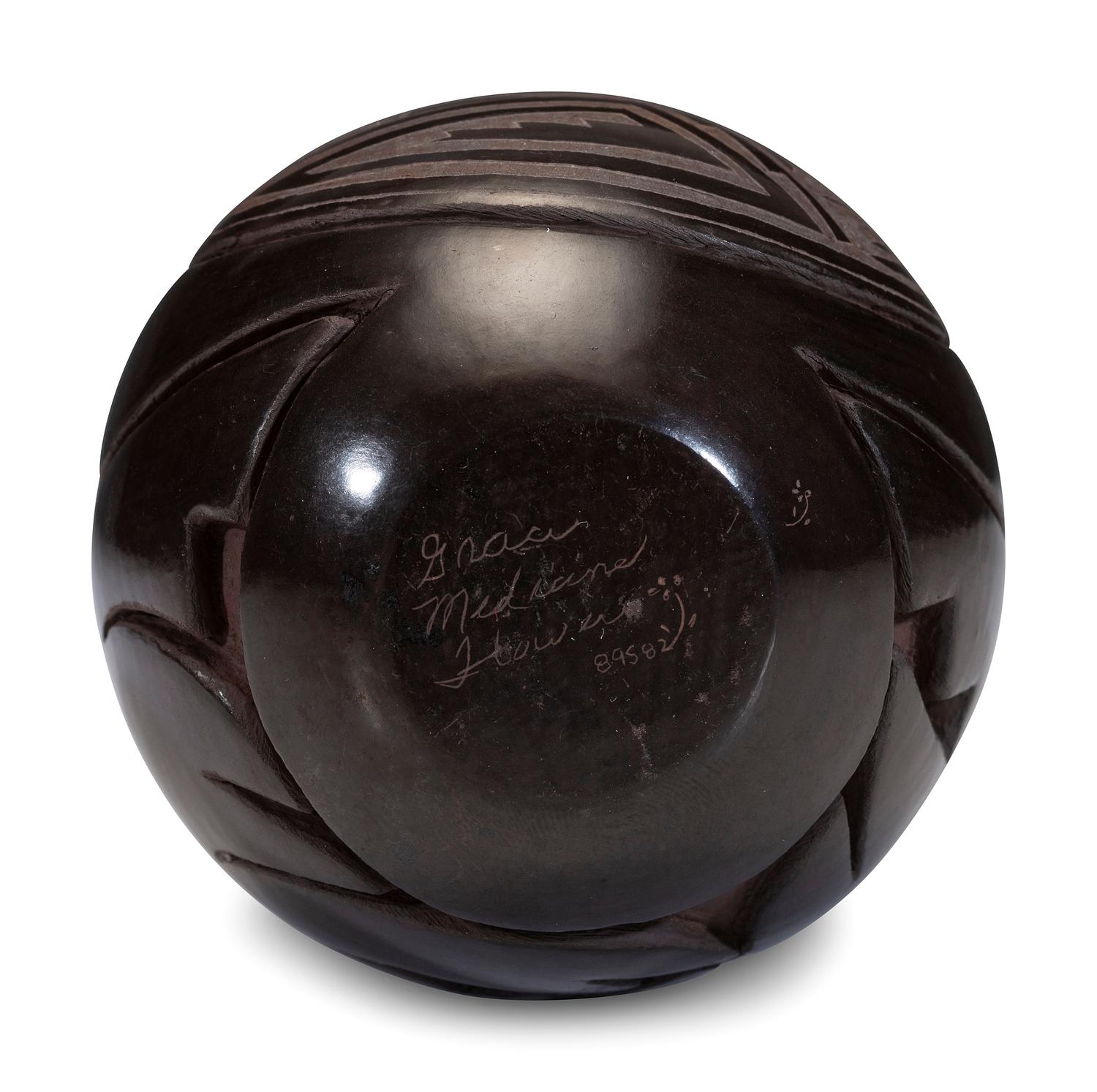 Sgraffito Blackware Jar