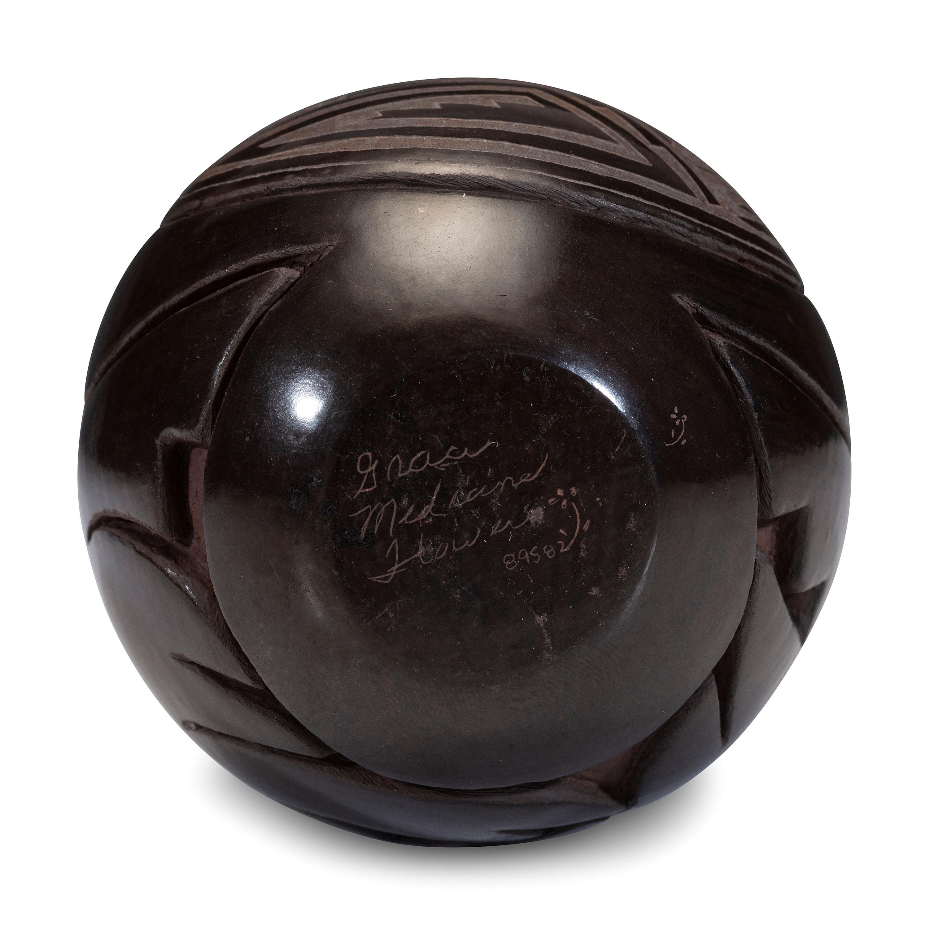 Sgraffito Blackware Jar