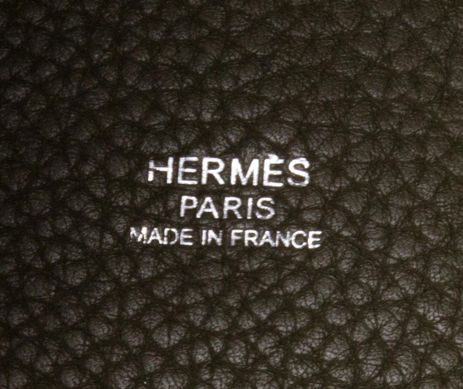 An Hermes Vert Veronese Taurillon Clemence Picotin Lock GM Handbag, 10.5" x 10.5" x 8.5".