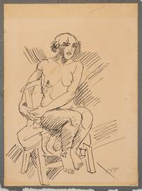 Sitzender Frauenakt (Seated Woman), c. 1918