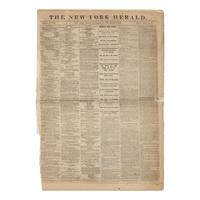 [Gettysburg Address] First Day Printing of the Gettysburg Address in The New York Herald