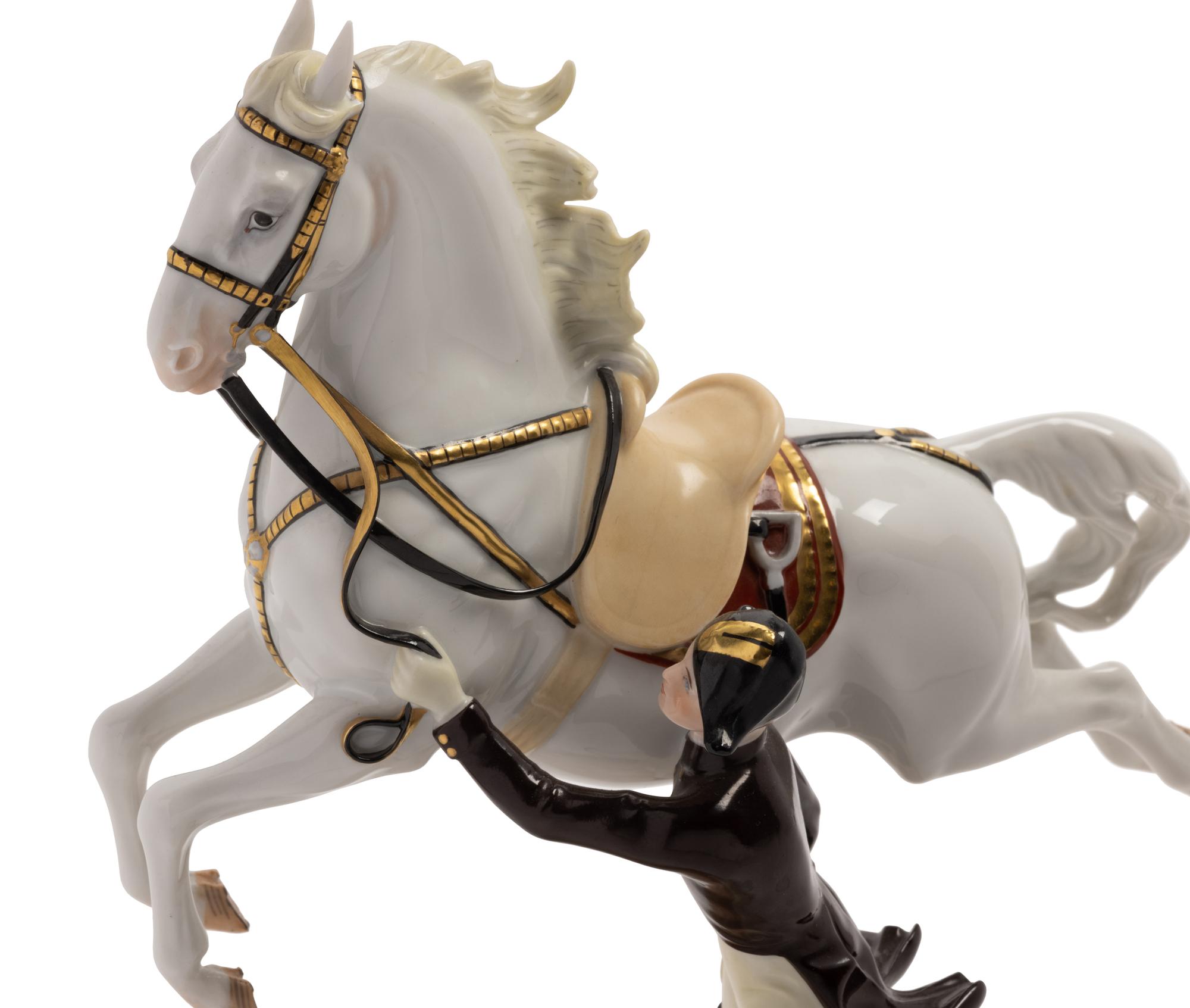A Vienna Porcelain Spanish Riding School Figure