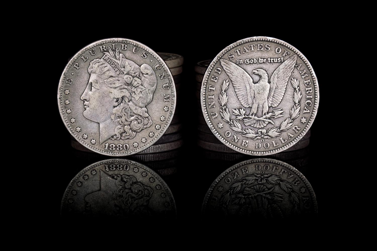 A Group of Twenty-Three United States Morgan Silver Dollar Coins