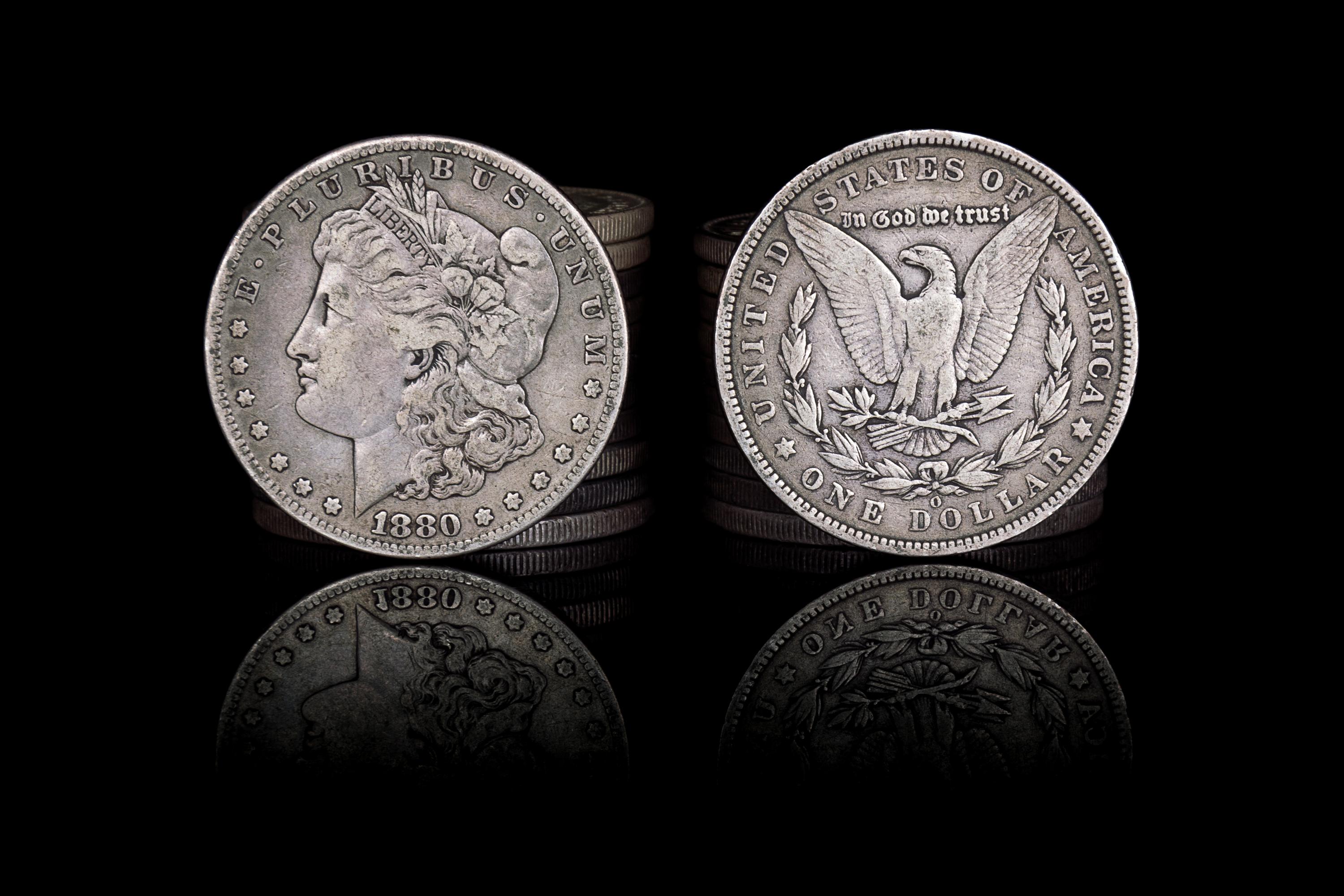 A Group of Twenty-Three United States Morgan Silver Dollar Coins