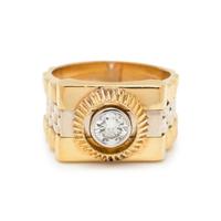 BICOLOR GOLD AND DIAMOND RING
