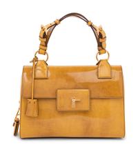 Prada Yellow Patent Leather Flap Bag, 2000s
