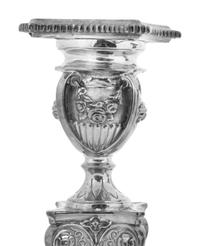 A Pair of Victorian Silver-Plate Candlesticks