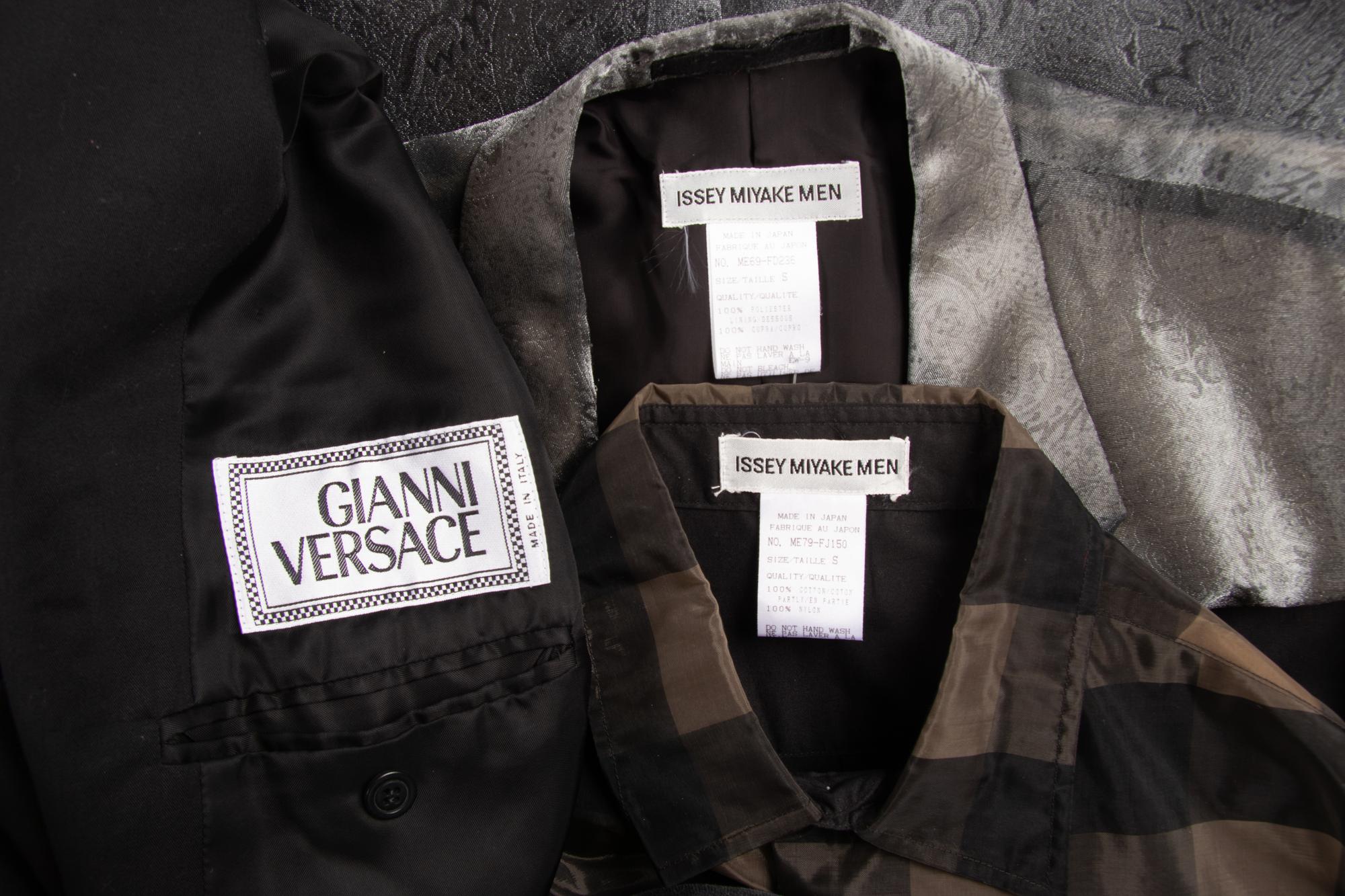 Three Designer Men's Wear Separates; One Versace, Two Issey Miyake Men