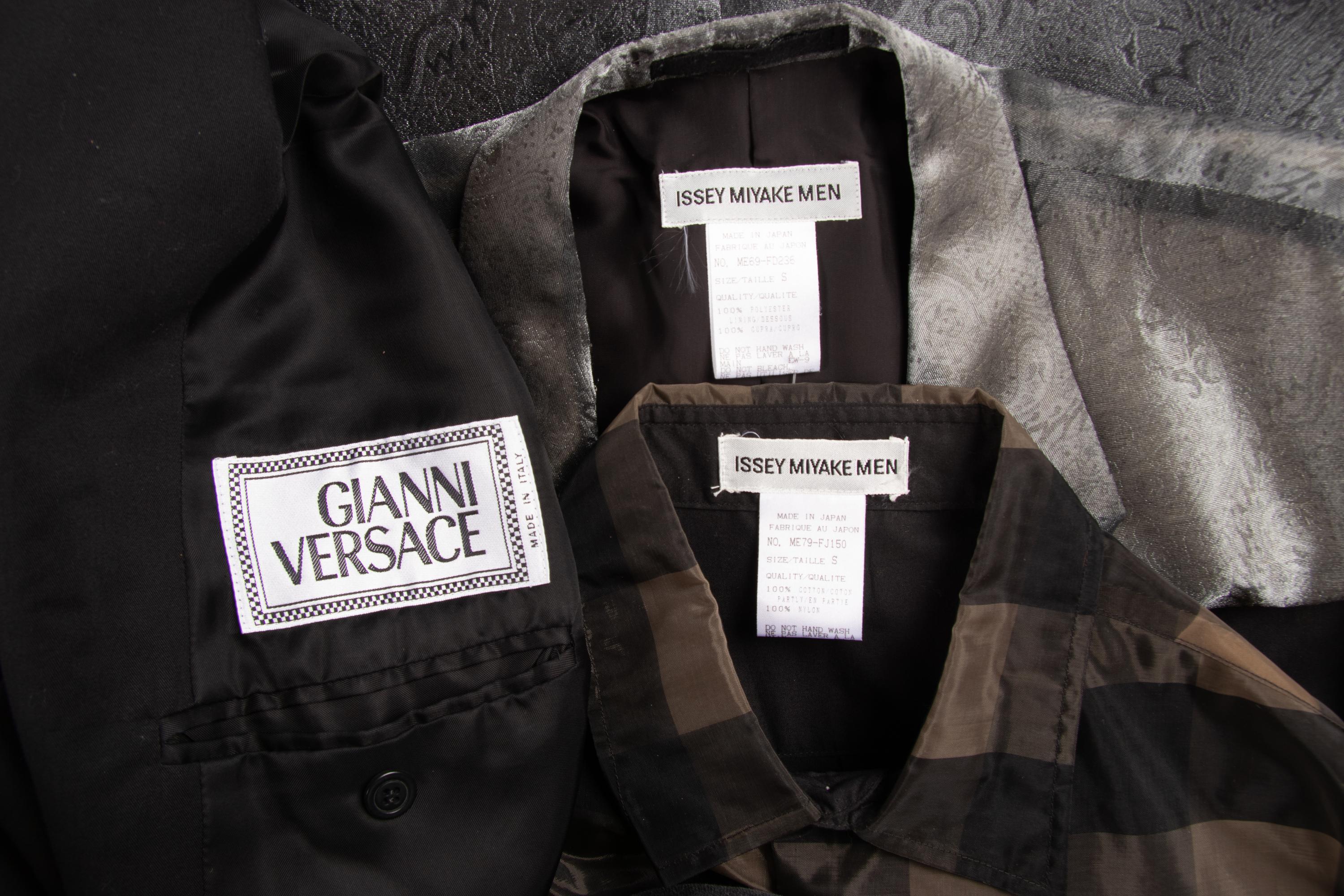Three Designer Men's Wear Separates; One Versace, Two Issey Miyake Men