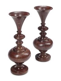 A Pair of Grand Tour Style Turned Marble Vases