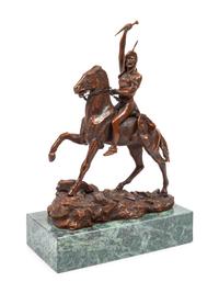 Recast Indian Warrior on Horseback