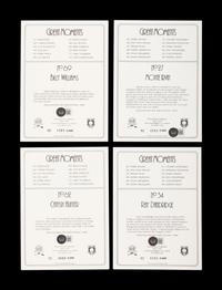 A Group of 9 Signed Autograph Perez-Steele Great Moments Cards (Beckett Authentication Services Certified),