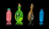 Four Chinese Glass Snuff Bottles