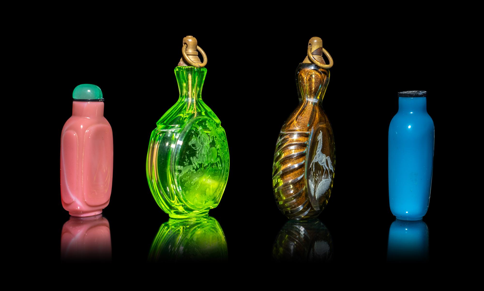 Four Chinese Glass Snuff Bottles