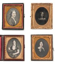 [EARLY PHOTOGRAPHY]. 13 daguerreotypes and one ambrotype of lovely young ladies.