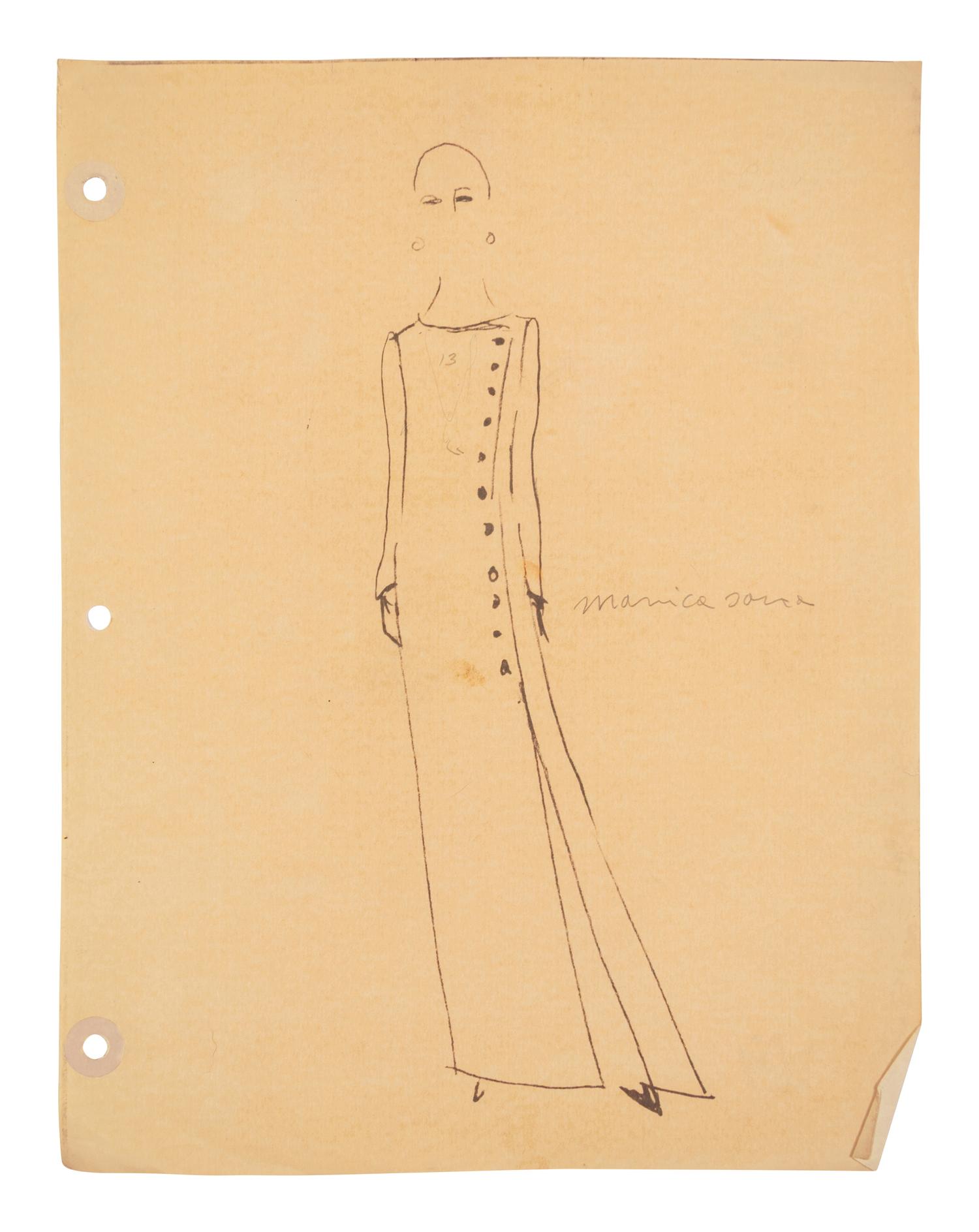 A Large Group of Norell Fashion Sketches