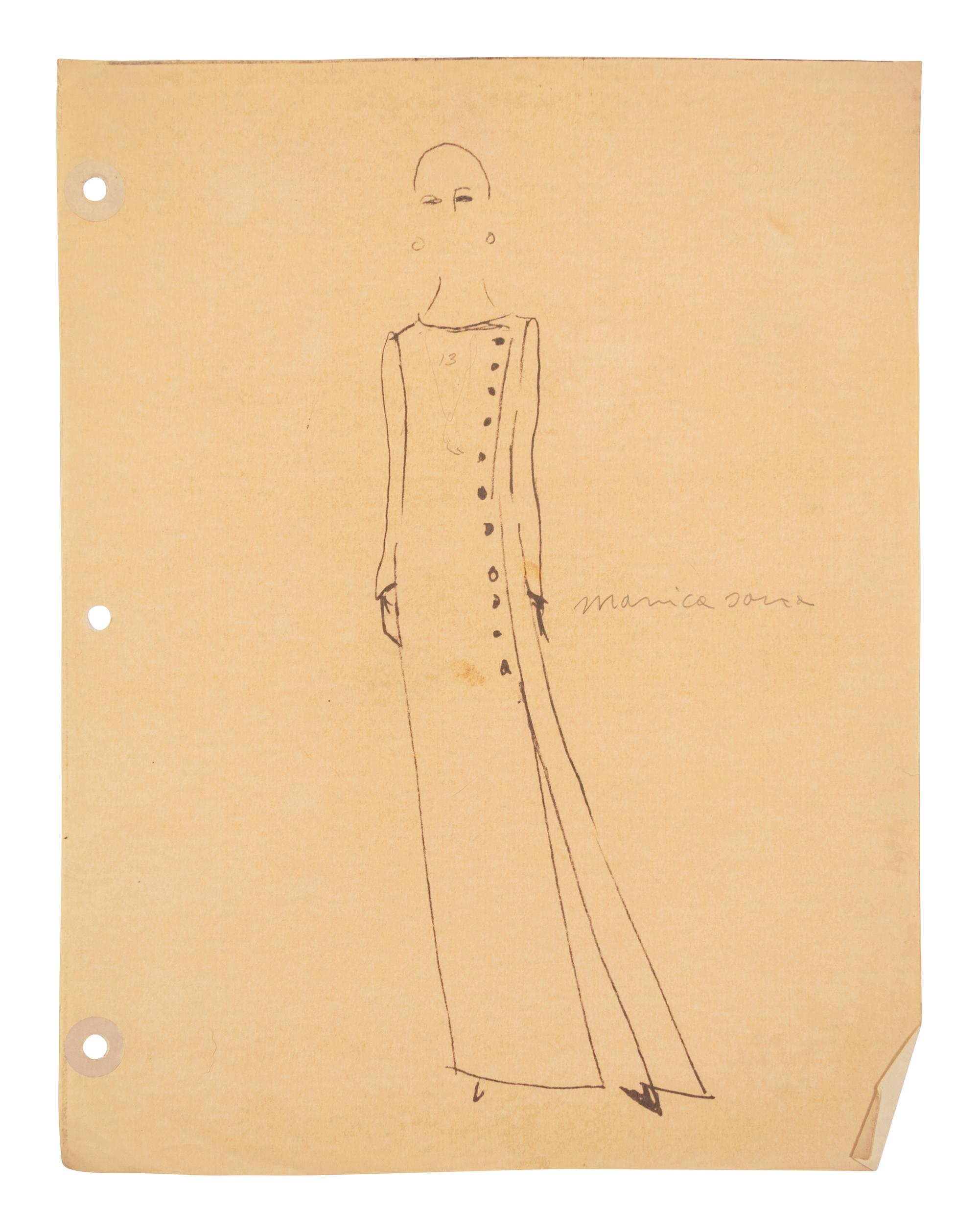 A Large Group of Norell Fashion Sketches