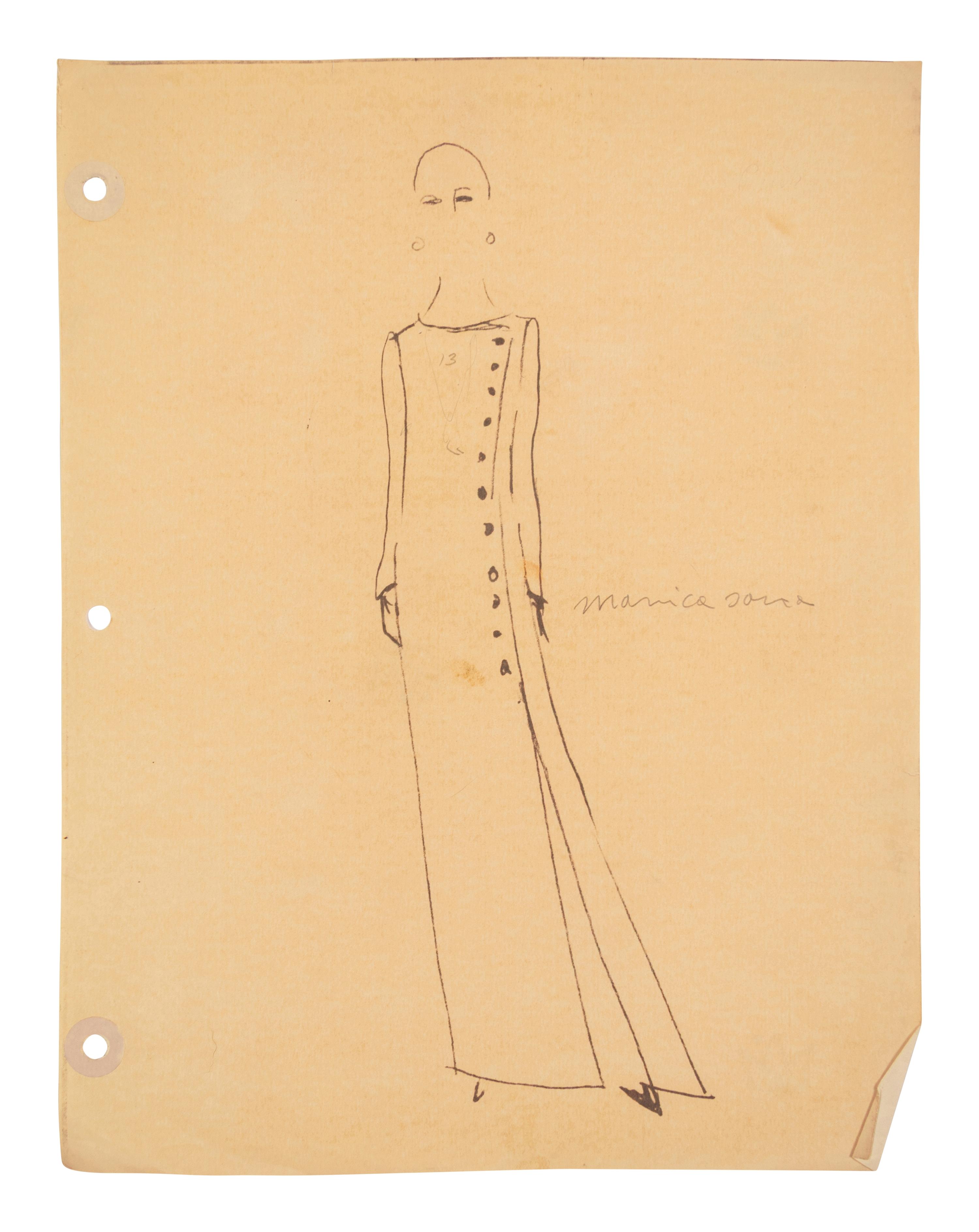 A Large Group of Norell Fashion Sketches