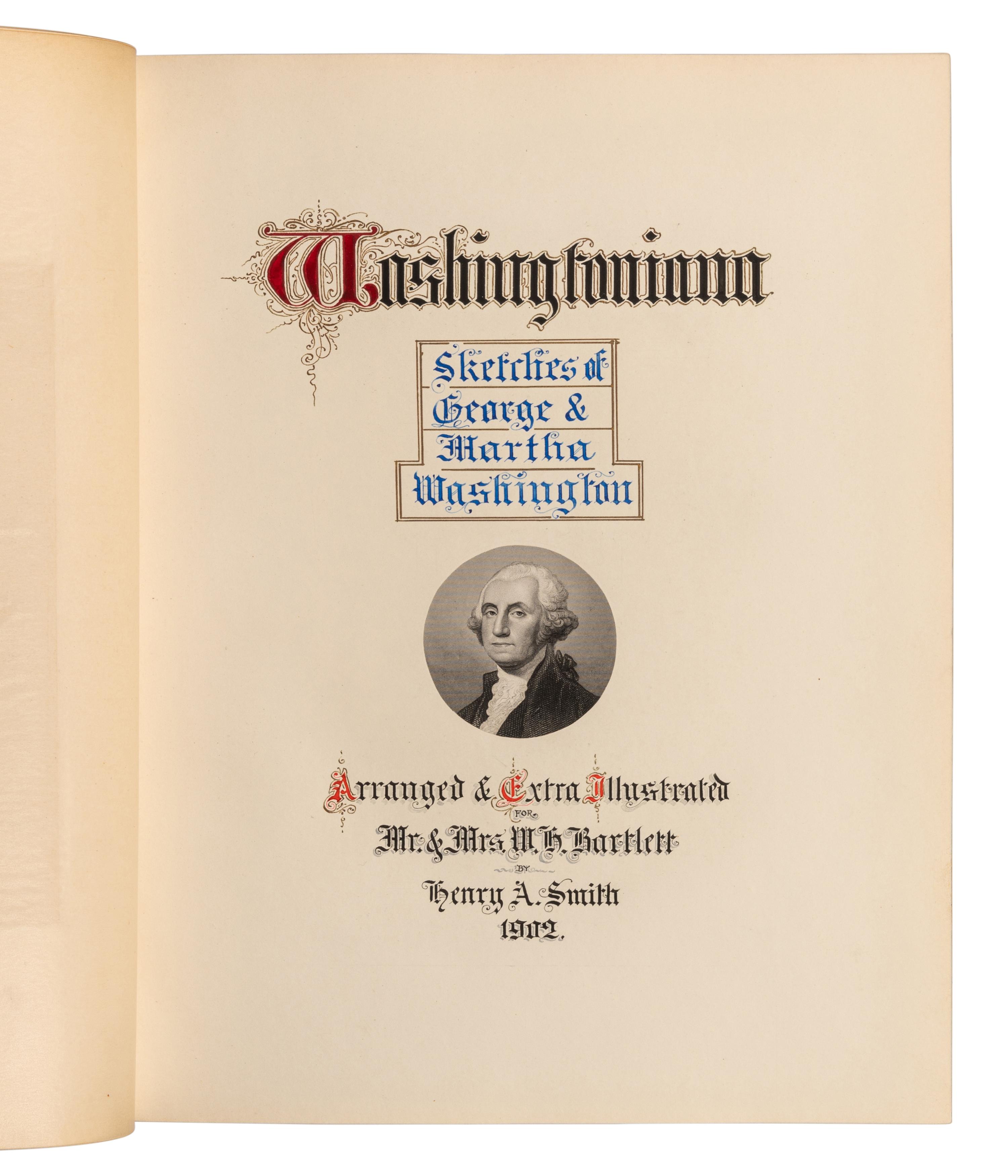 [WASHINGTON, George (1732-1799)]. Caption title: "Washingtoniana. Sketches of George & Martha Washington." N.p., n.d., 1902.