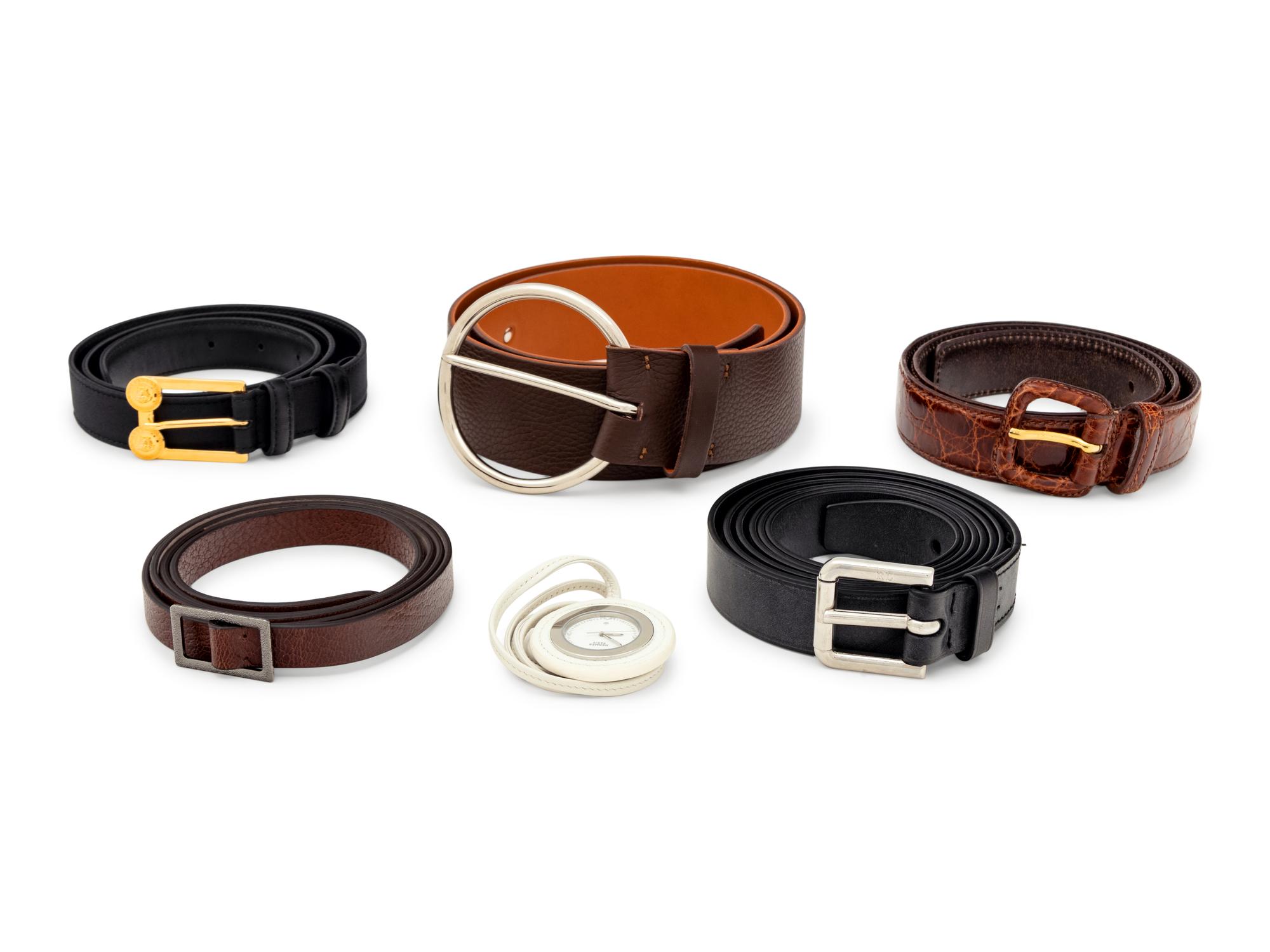 Five Designer Belts and One Watch