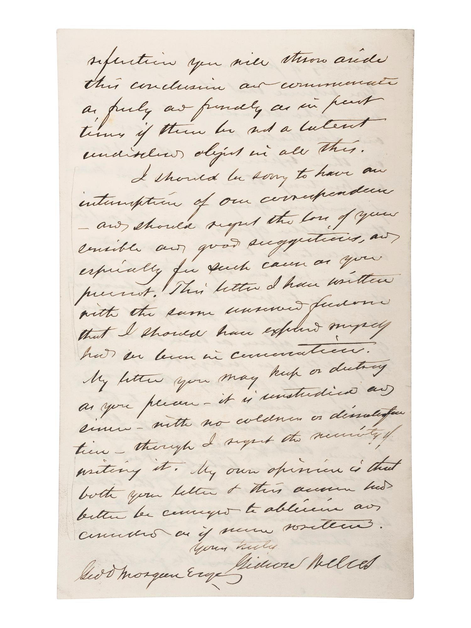 WELLES, Gideon (1802-1878). Letters and document associated with Welles, and other naval commanders.