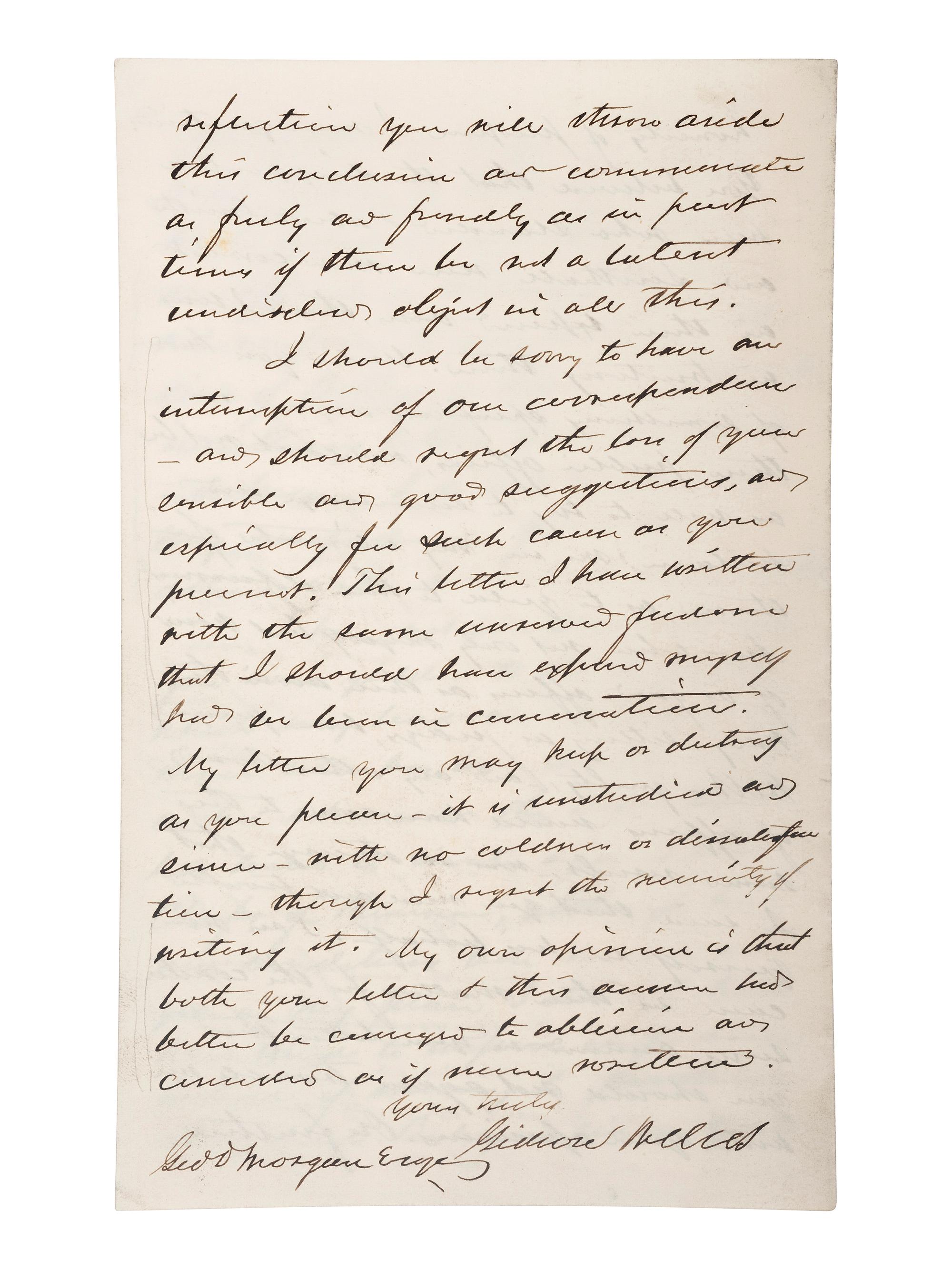 WELLES, Gideon (1802-1878). Letters and document associated with Welles, and other naval commanders.