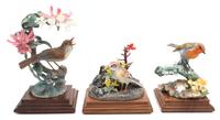 Three Royal Worcester Porcelain Bird Figures Height of tallest 10 inches. — 20TH CENTURY
