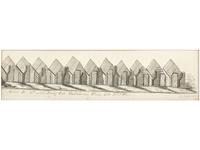 [CIVIL WAR]. Avenue D - 13th New Jersey Vols. Tullahoma Tenn. Oct. 20th 1863. Civil War sketch by Corporal Charles Lelsle, 9th Ohio Light Artillery.