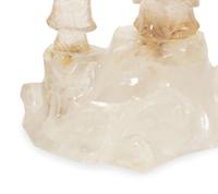 A Chinese Carved Rock Crystal Figure of Guanyin and Attendant