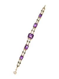 AMETHYST AND ENAMEL BRACELET