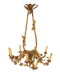 A French Gilt Bronze Eight-Light Chandelier