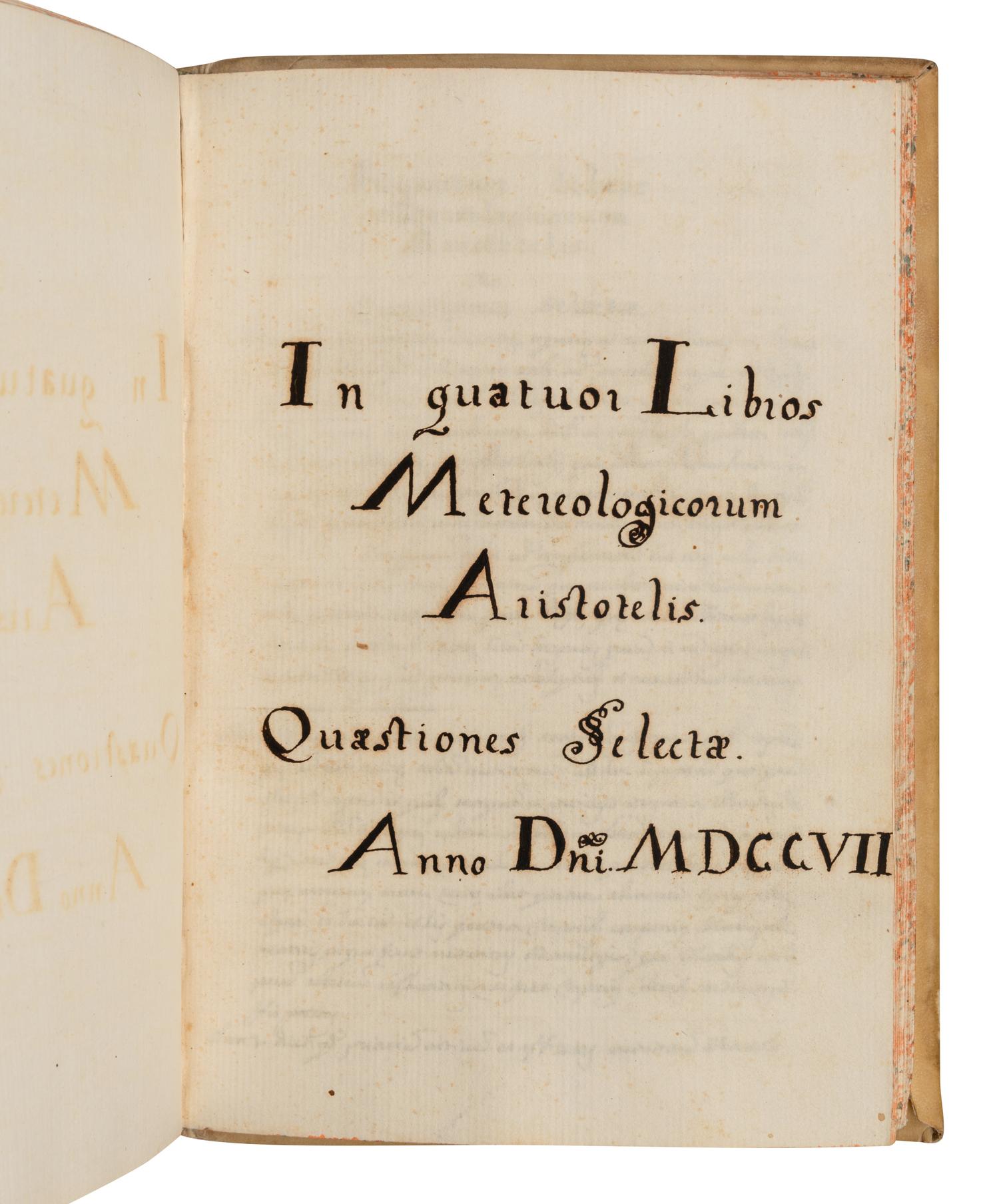 [MATHEMATICS -- MANUSCRIPTS]. Compendium of mathematical and scientific texts presumably prepared by a Jesuit scholar. [Italy?, ca early 18th century].
