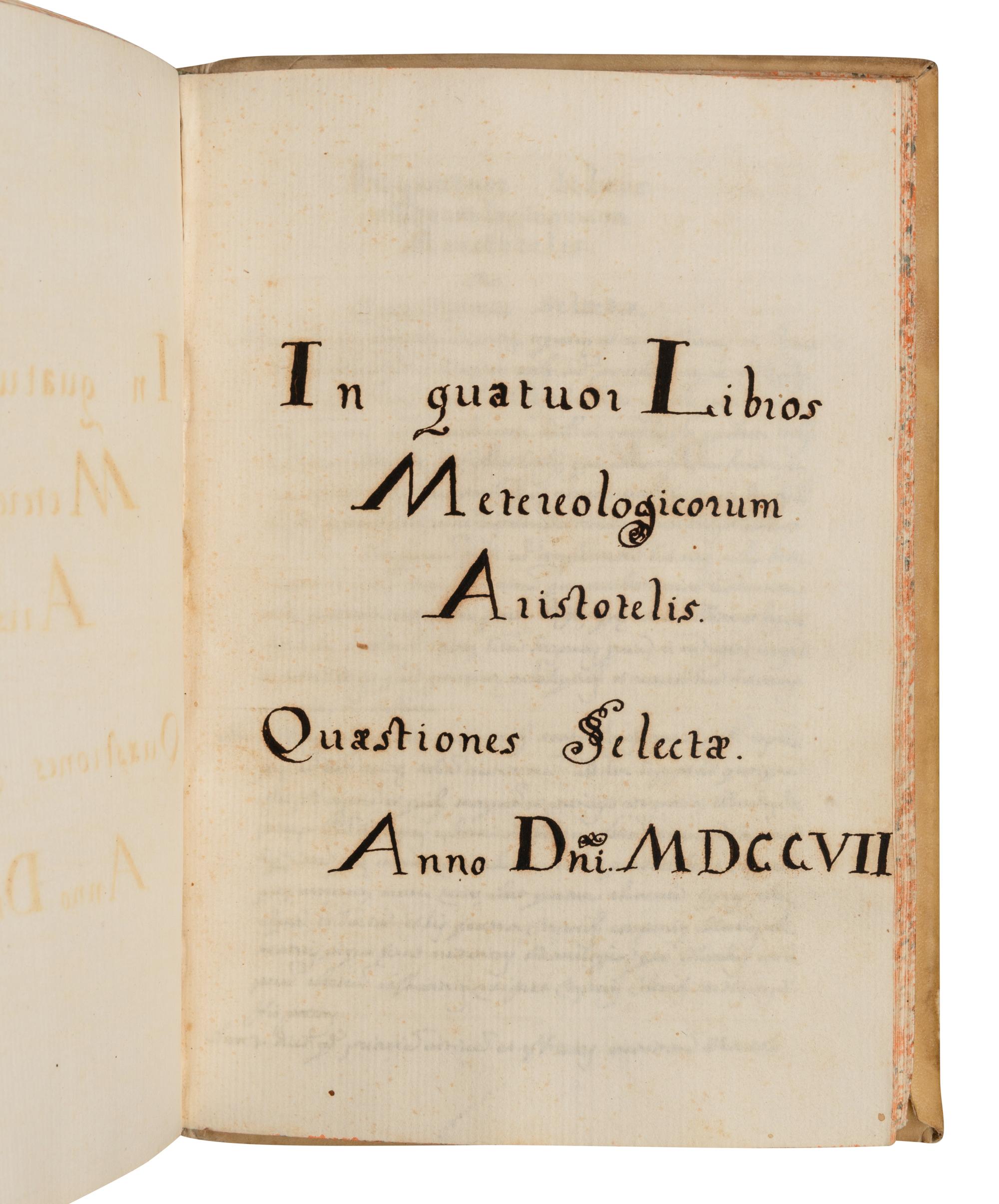 [MATHEMATICS -- MANUSCRIPTS]. Compendium of mathematical and scientific texts presumably prepared by a Jesuit scholar. [Italy?, ca early 18th century].