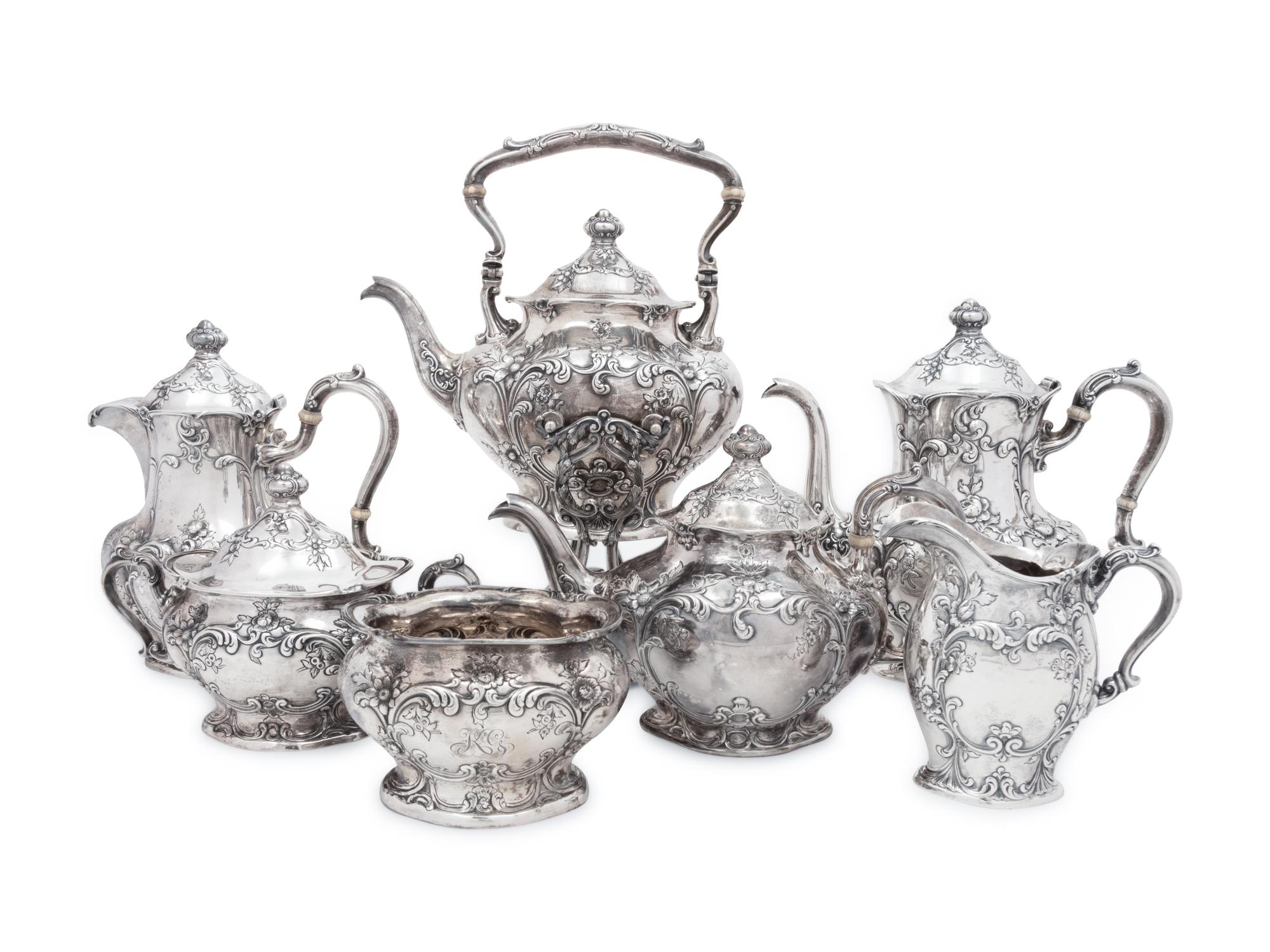 An American Silver Seven-Piece Tea and Coffee Service