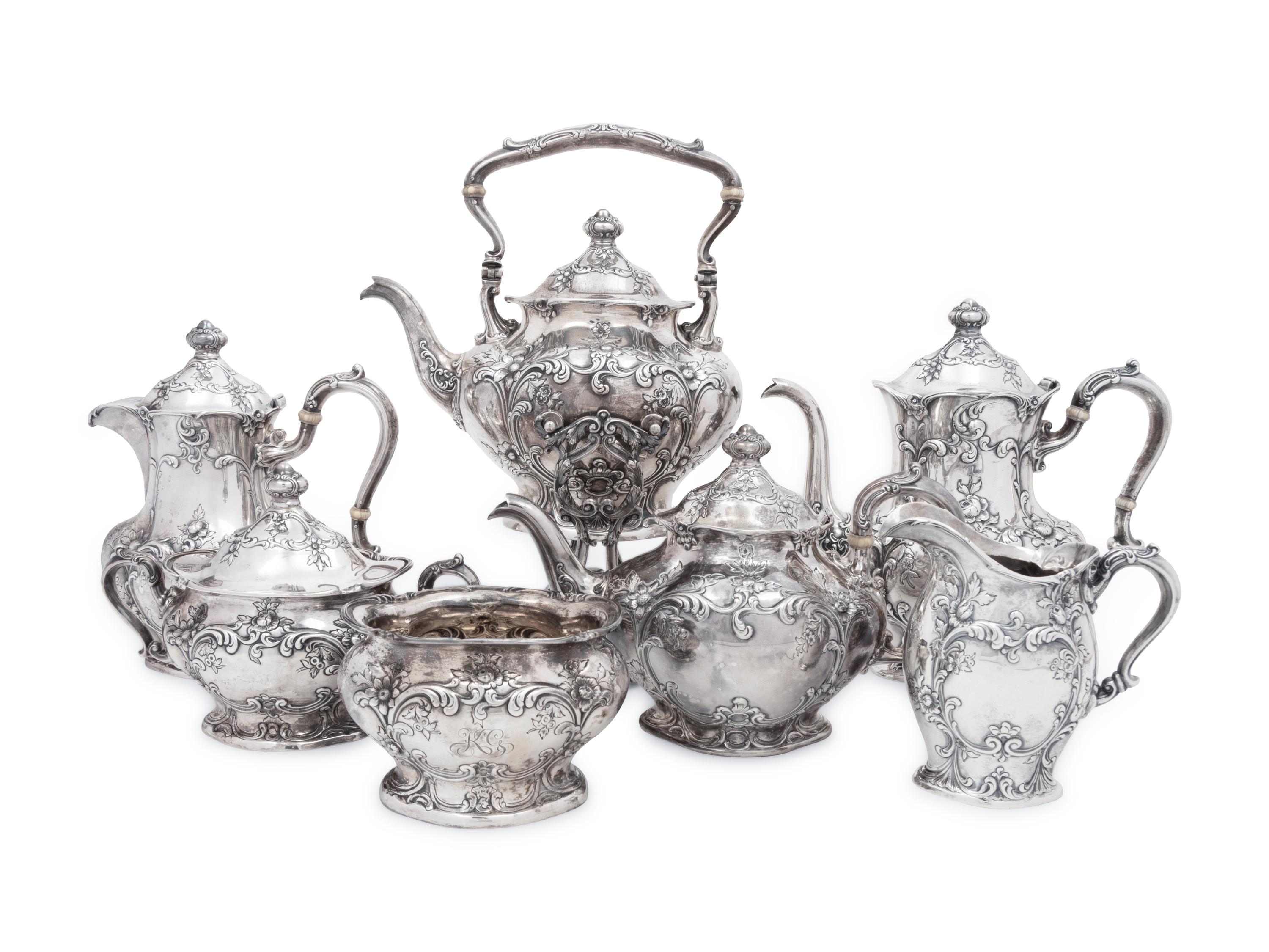 An American Silver Seven-Piece Tea and Coffee Service
