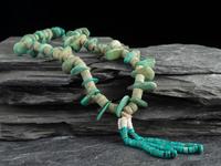 Pueblo or Navajo Turquoise Tab Necklace, with Joclas