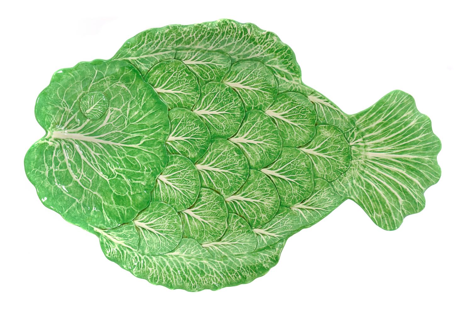A Dodie Thayer Lettuce Ware Fish Platter Length 18 inches. — 20TH CENTURY
