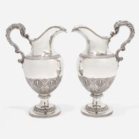 A pair of Classical Revival silver ewers Thomas Fletcher (1787-1866), Philadelphia, PA, circa 1830