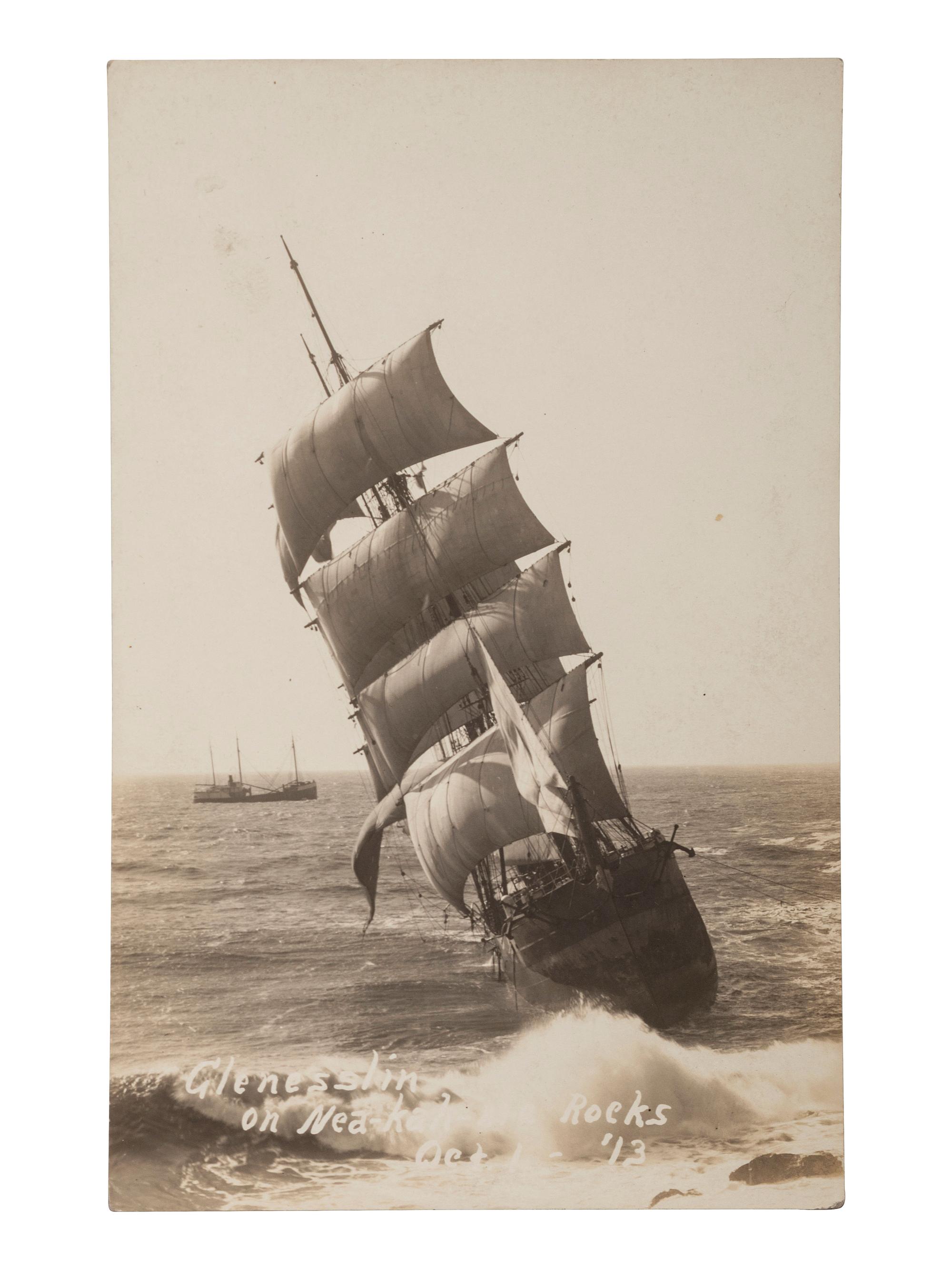 [BOATS]. A group of 54 RPPCs & photos of steamboats, sailing ships, and other vessels.