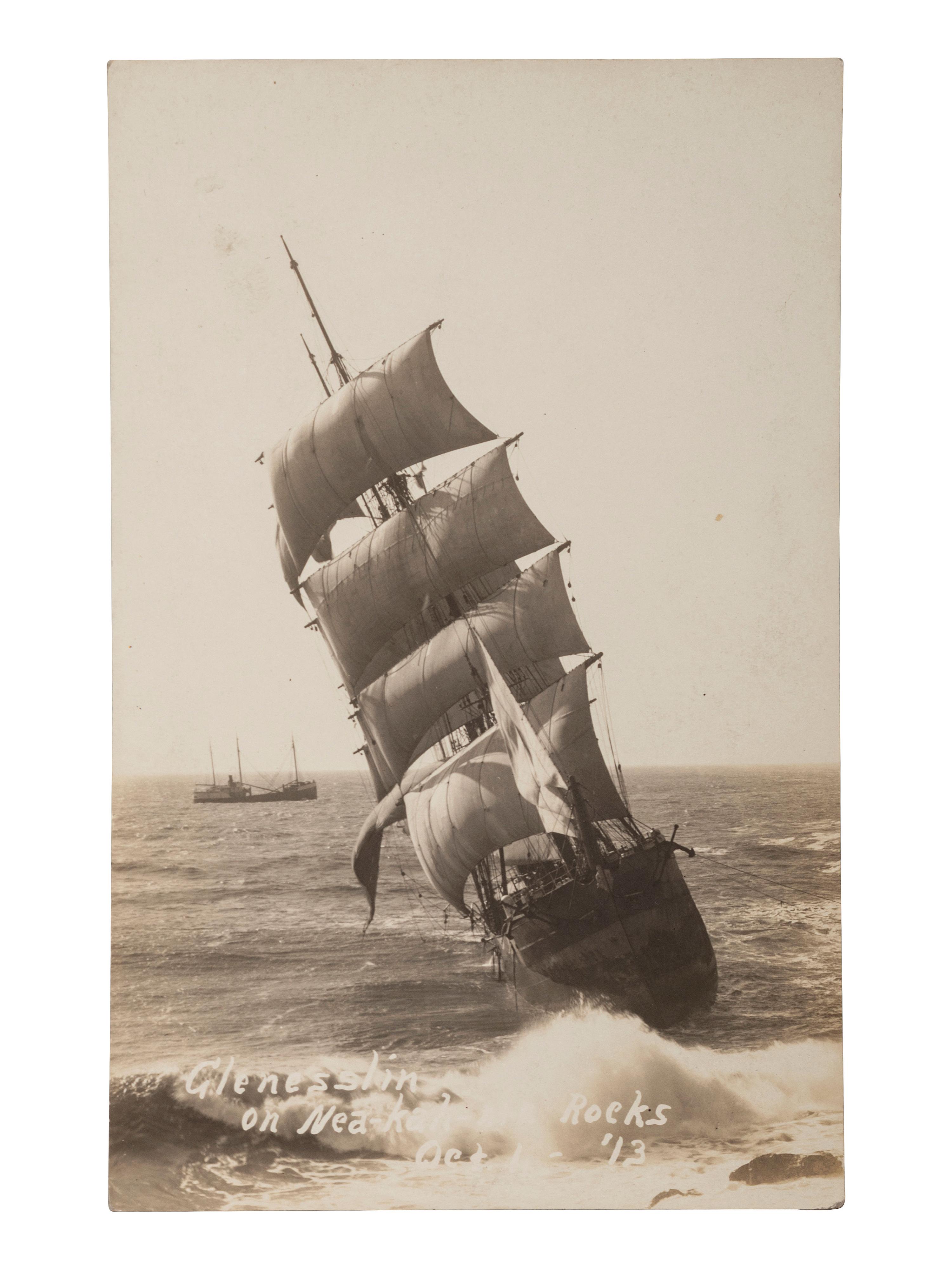 [BOATS]. A group of 54 RPPCs & photos of steamboats, sailing ships, and other vessels.