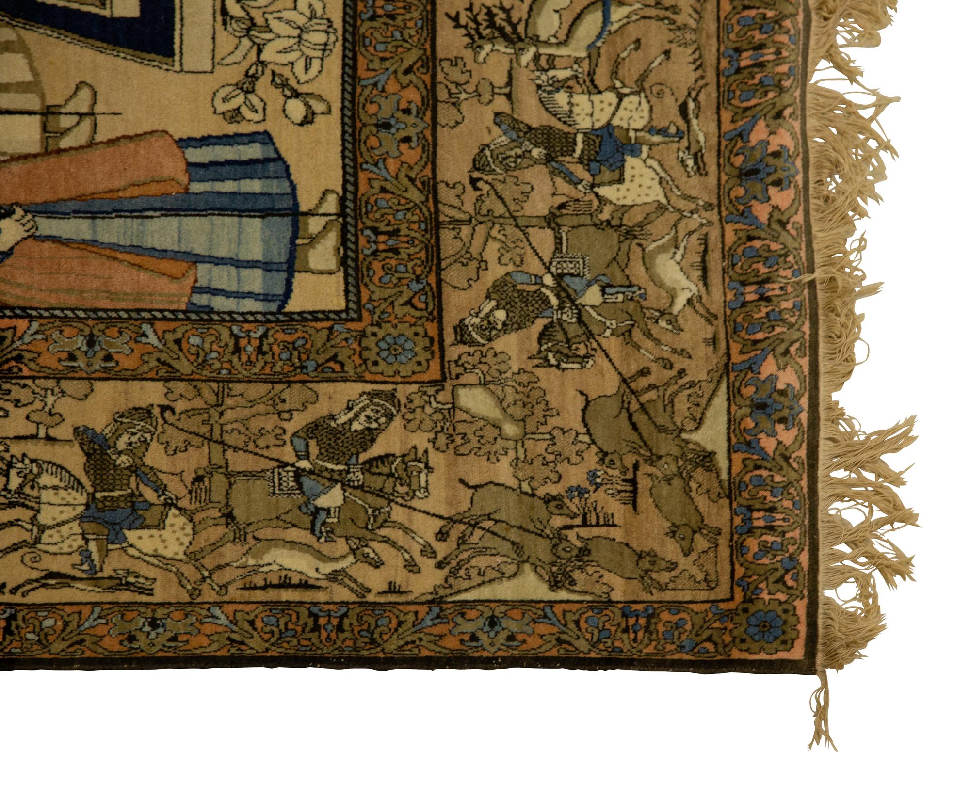 An Indian Wool Pictorial Rug